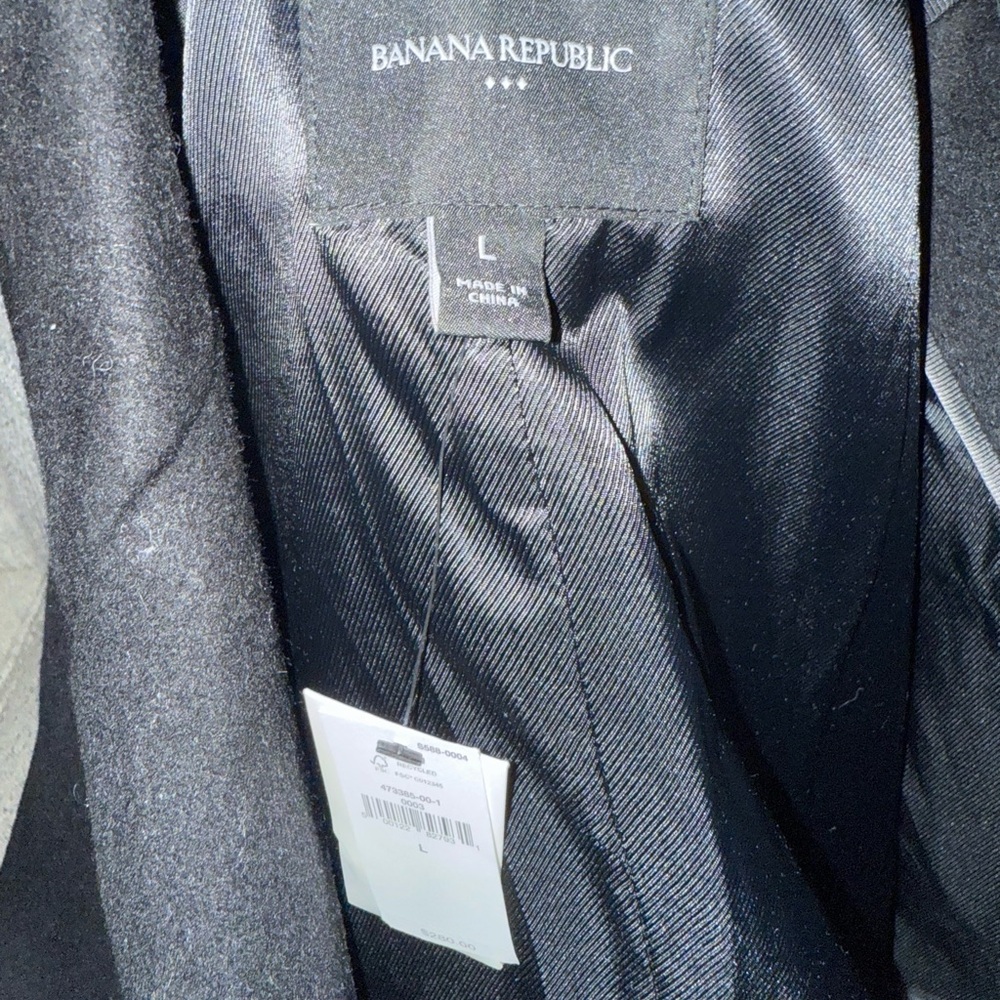Banana Republic Men's Black Trench Coat - Picture 6 of 7